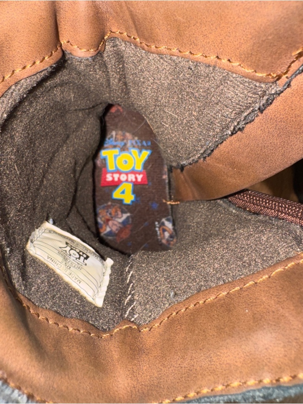 Toy Story Woody & Forky Brown Kids Cowboy Boots - Picture 7 of 7